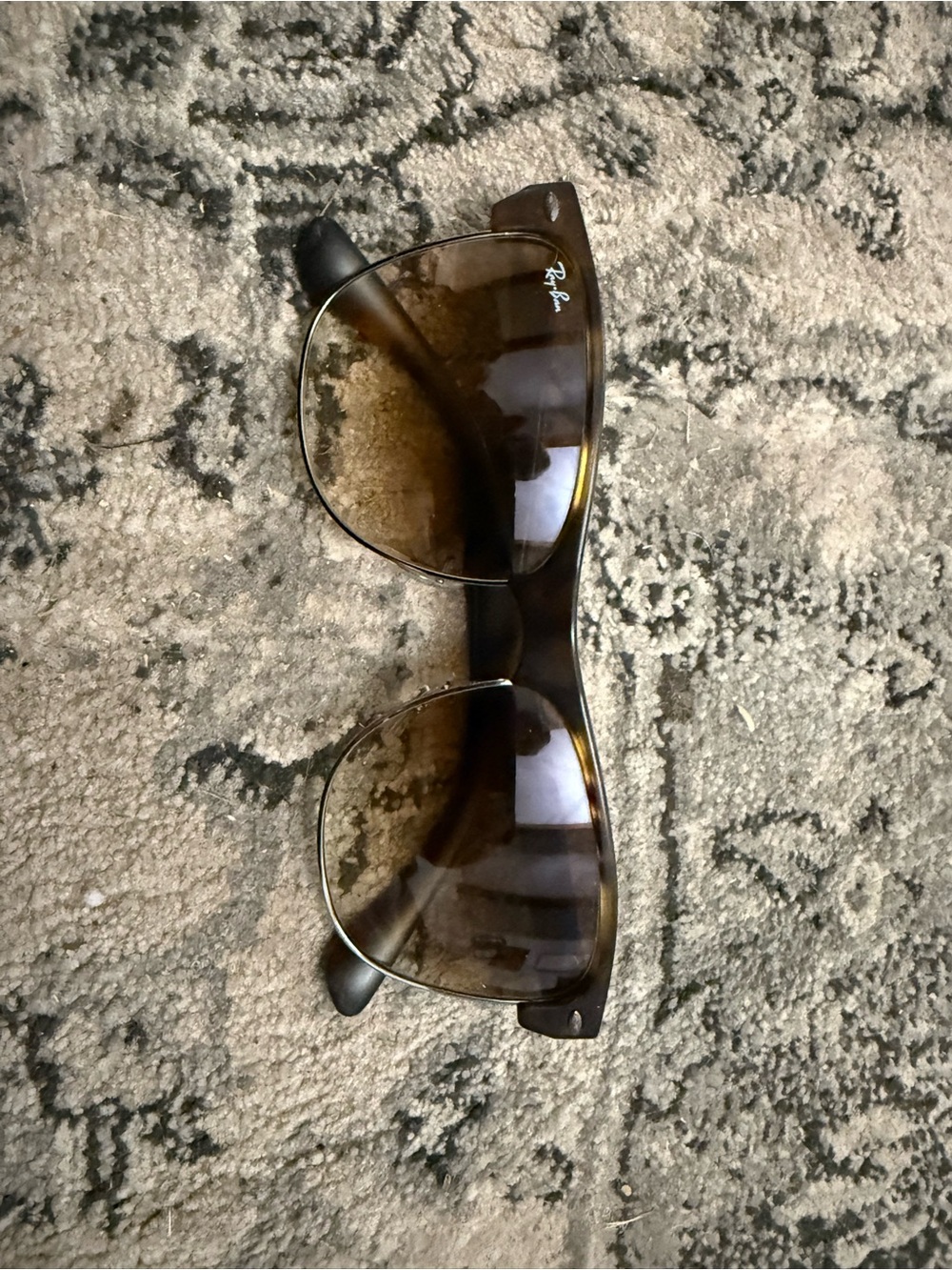 Ray-Ban Brown Tortoise Gradient Aviator Sunglasses